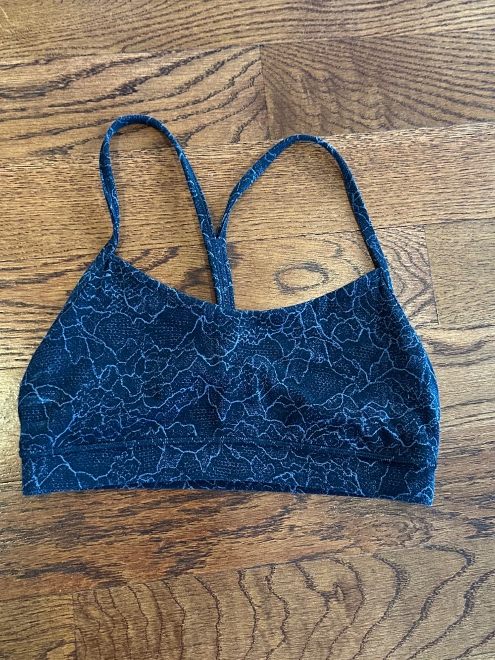 Lululemon Sport Bra Black Floral sz 6
